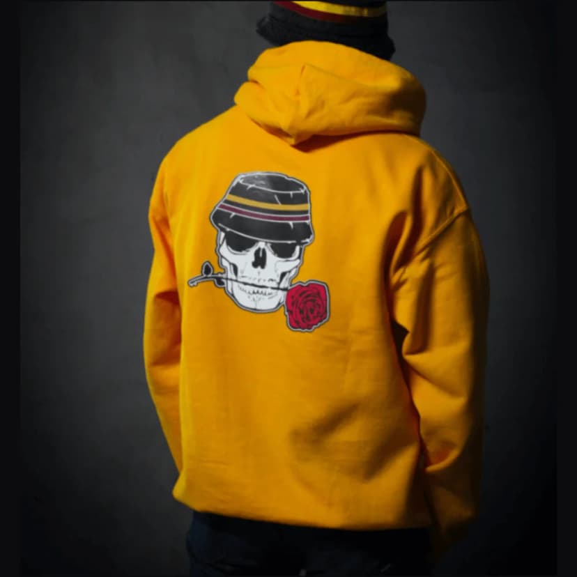 Hoodie yellow skull